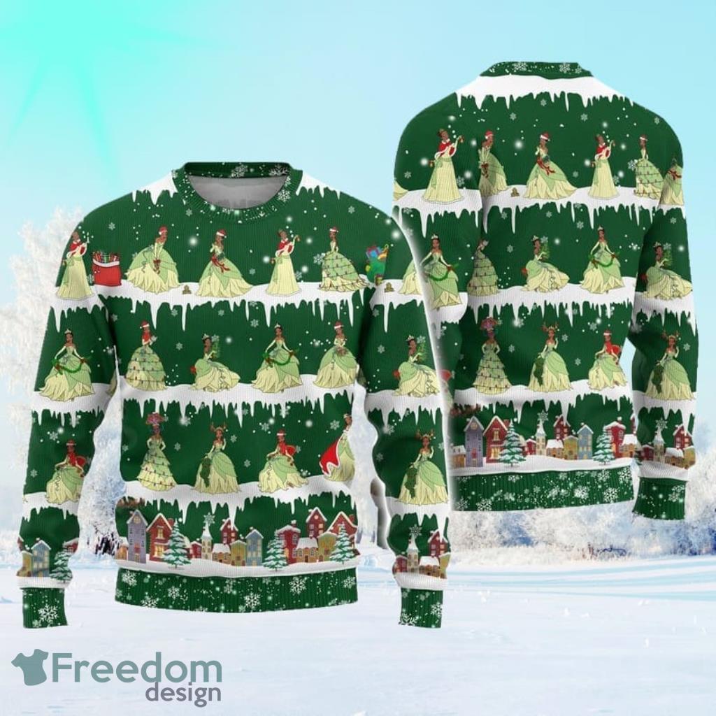 Princess Tiana Xmas Sweater, Disney Tiana Christmas Sweater image Princess Tiana Xmas Sweater, Disney Tiana Christmas Sweater Product Photo 1