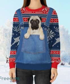 Pug Baby Dog Christmas Knitting Pattern Sweater Gift For Dog Lover, Funny Christmas