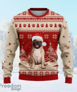 Pug Christmas Winter Ugly Sweater Gift For Dog Lover, Funny Christmas