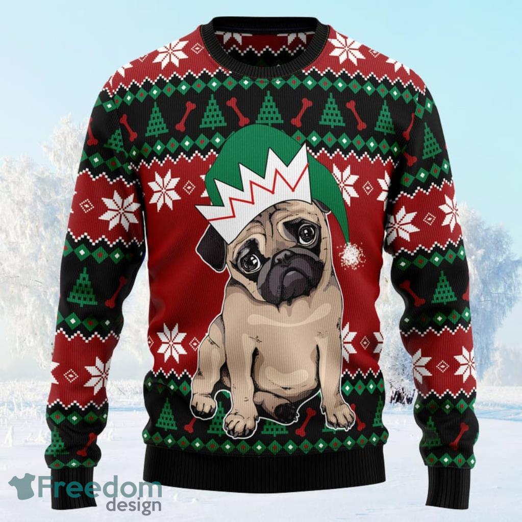 Pug Cute Ugly Christmas Sweater For Men And Women image Pug Cute Ugly Christmas Sweater For Men And Women Product Photo 1
