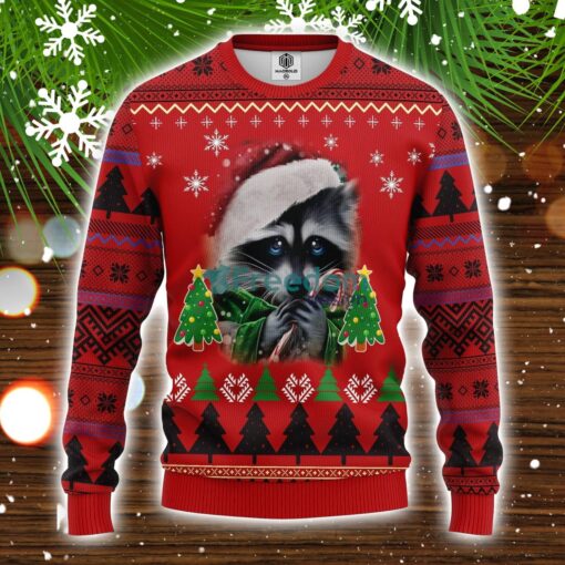 Raccoon Candy Ugly Christmas Sweater Amazing Gift Idea Christmas Gift Product Photo 1