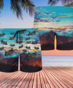 RAF Boeing Chinook HC.MK6 Hawaiian Shirt And Shorts Beach Gift Product Photo 2