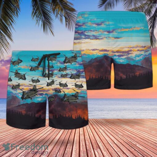 RAF Boeing Chinook HC.MK6 Hawaiian Shirt And Shorts Beach Gift Product Photo 2