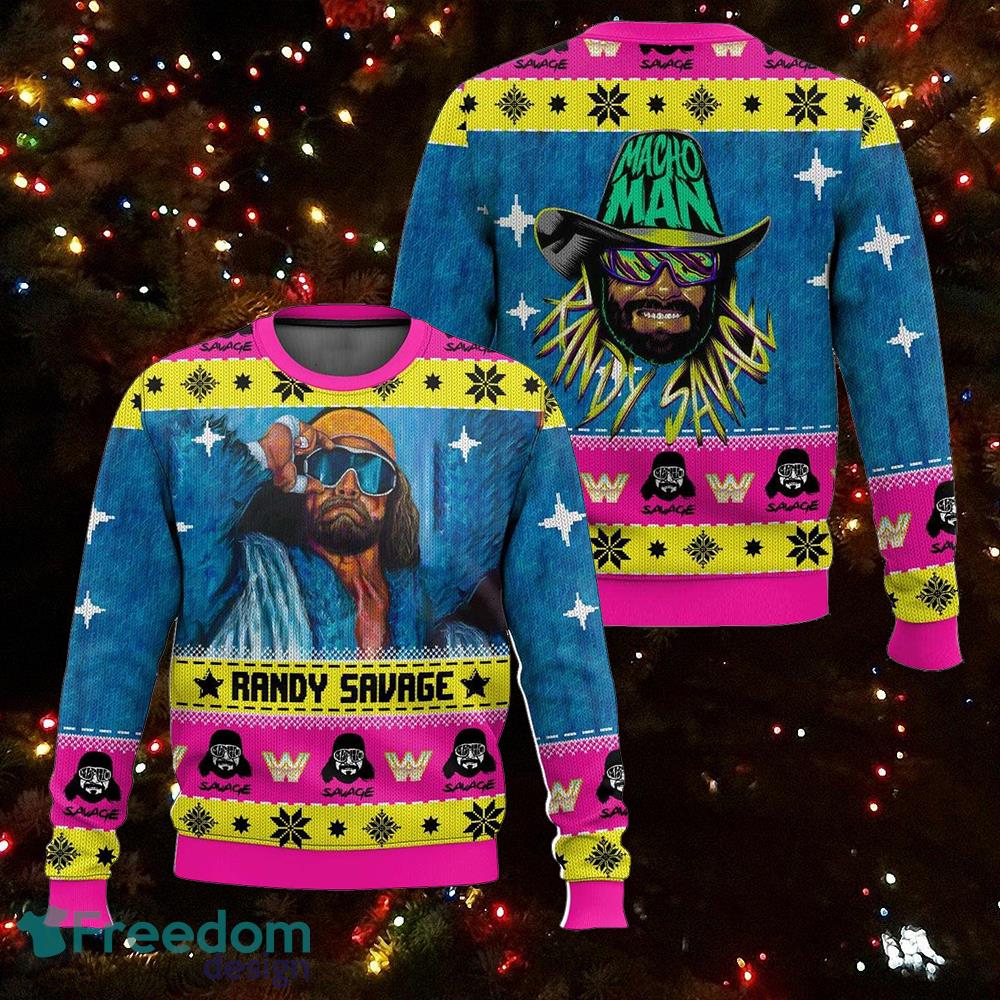 Randy Savage Ugly Sweater Knitted Christmas 3D Sweater Gift For Adult - Randy Savage Ugly Sweater Knitted Christmas 3D Sweater Gift For Adult