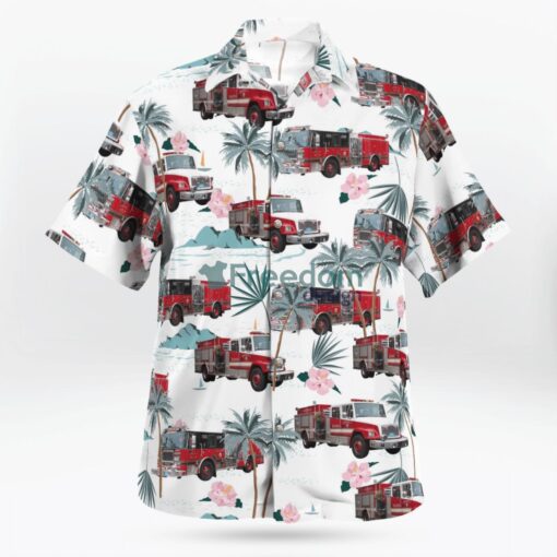 Reading, Massachusetts, Reading Fire Department Hawaiian Shirt Product Photo 2