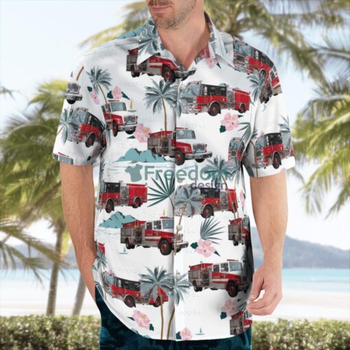 Reading, Massachusetts, Reading Fire Department Hawaiian Shirt Product Photo 3