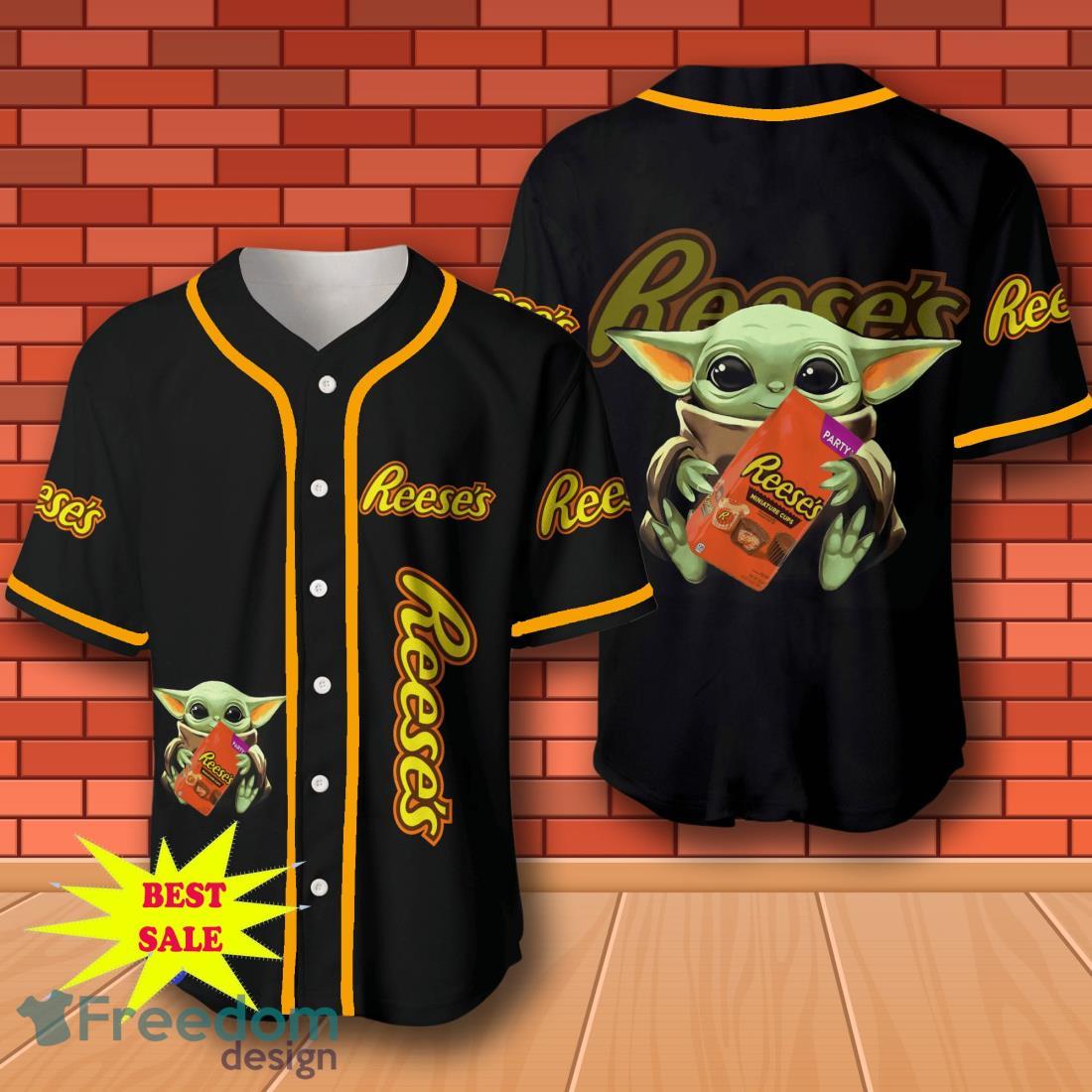 Reese’s Baby Yoda Baseball Jersey for All Genders image Reese’s Baby Yoda Baseball Jersey for All Genders Product Photo 1