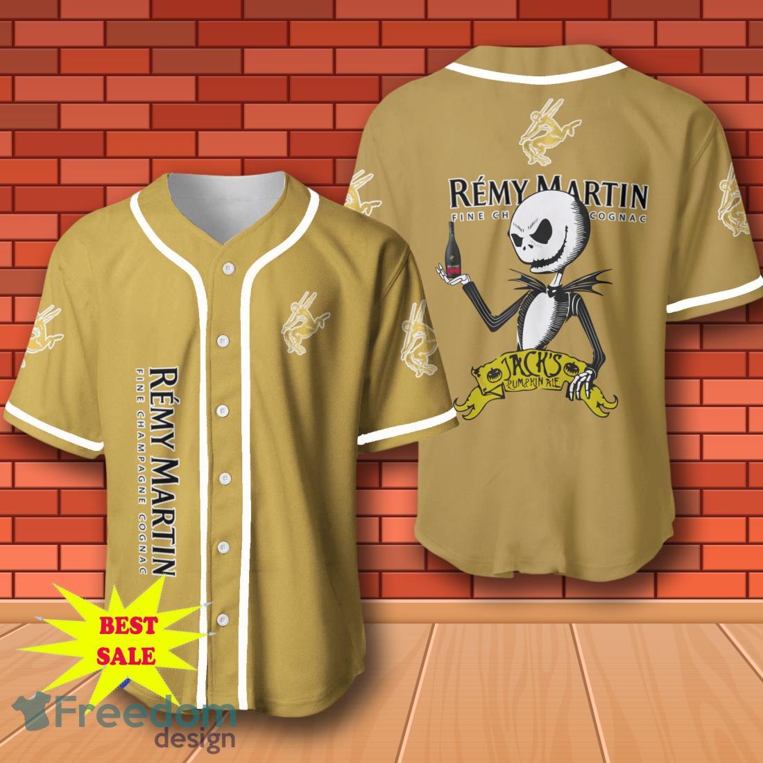 Remy Martin Halloween Jack Skellington Nightmare Baseball Jersey for All Genders image Remy Martin Halloween Jack Skellington Nightmare Baseball Jersey for All Genders Product Photo 1