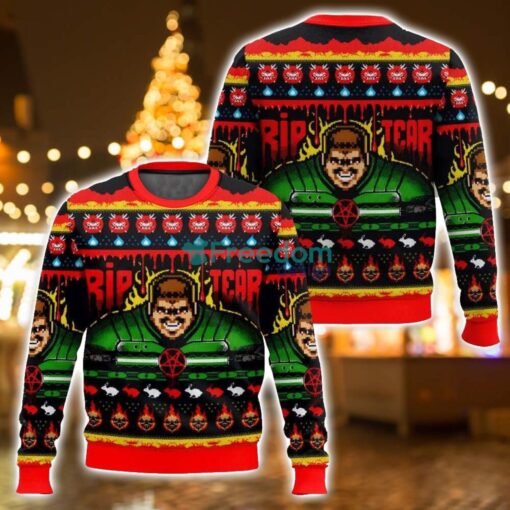 Rip And Tear Doom Ugly Christmas Sweater For Men And Women Christmas Holiday Gift - Rip And Tear Doom Ugly Sweater-3