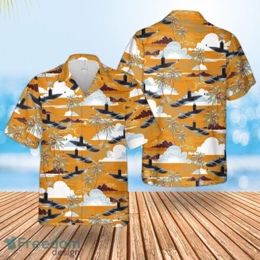 RN Historical Churchill-Class Submarine Hawaiian Shirt And Shorts Beach Gift Product Photo 1