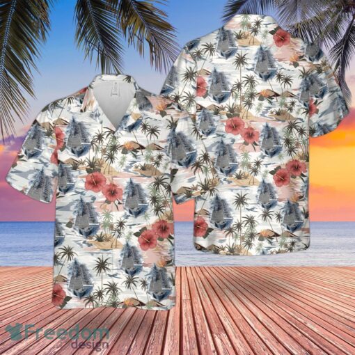 RN Historical Invincible-class Aircraft Carrier Hawaiian Shirt And Shorts Beach Gift Product Photo 1