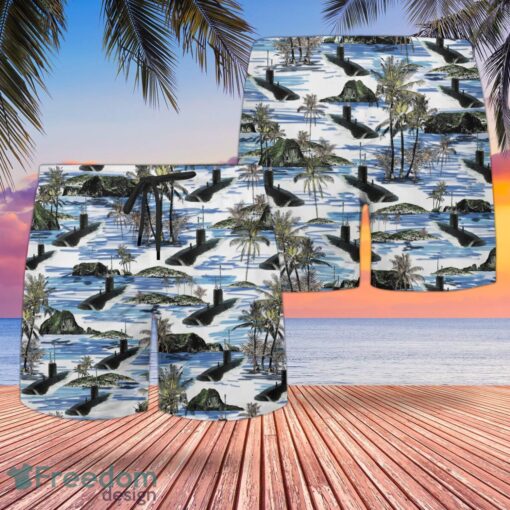 RN Historical Swiftsure Class Attack Submarines Hawaiian Shirt And Shorts Beach Gift Product Photo 2