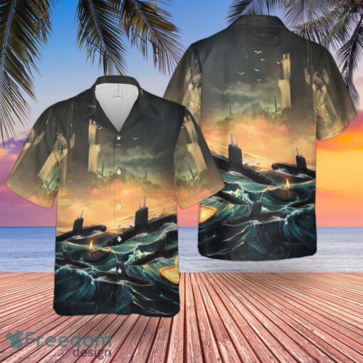 RN HMS Dreadnought (S101) Nuclear Submarine Hawaiian Shirt And Shorts Beach Gift Product Photo 1