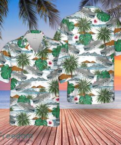 RN HMS Ocean Landing Platform Helicopter Hawaiian Shirt And Shorts Beach Gift Product Photo 1