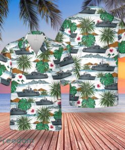 RN Hunt class Mine Countermeasures Vessel Hawaiian Shirt And Shorts Beach Gift