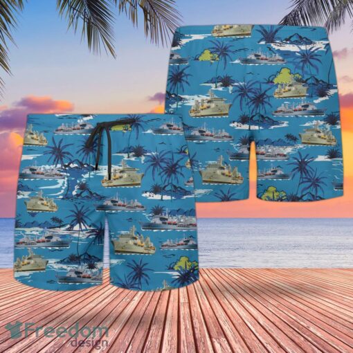 RN RFA Fort Victoria (A387) Replenishment Oiler Hawaiian Shirt And Shorts Beach Gift Product Photo 2