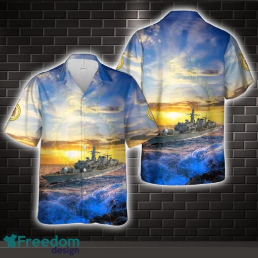 Royal Navy HMS Monmouth (F235) All Printed 3D Hawaiian Shirt For Men Women Product Photo 1