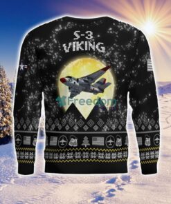 S 3 Viking S3 Aircraft Moonlight Black Ugly Christmas Sweater Veteran Sweater image S-3 Viking S3 Aircraft Moonlight Black Ugly Christmas Sweater Veteran Sweater Product Photo 4
