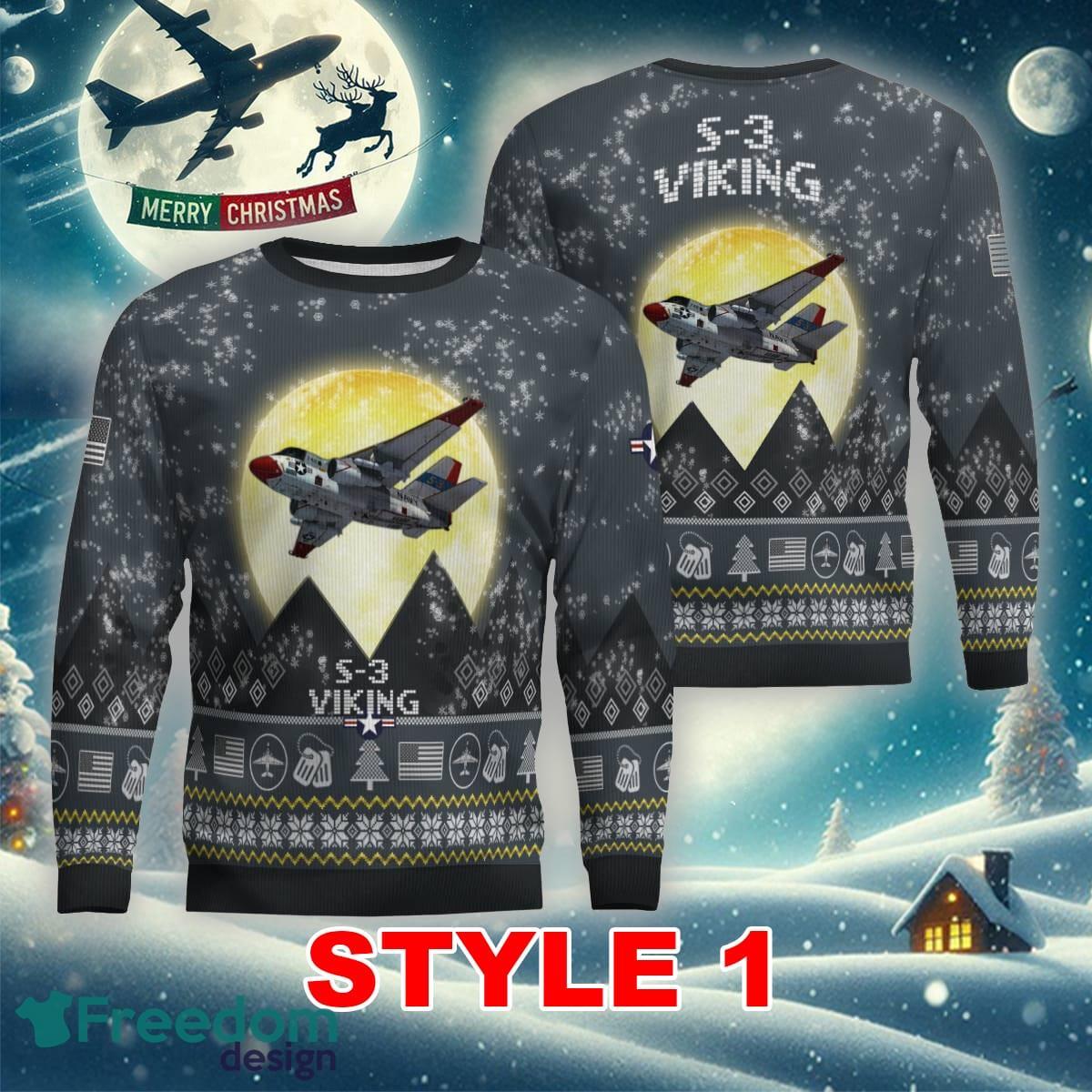 S 3 Viking S3 Aircraft Moonlight Multi Color Knitted Christmas Sweater Gift For Men And Women image S-3 Viking S3 Aircraft Moonlight Multi Color Knitted Christmas Sweater Gift For Men And Women - S-3 Viking S3 Aircraft Moonlight Ugly Christmas Sweater_1