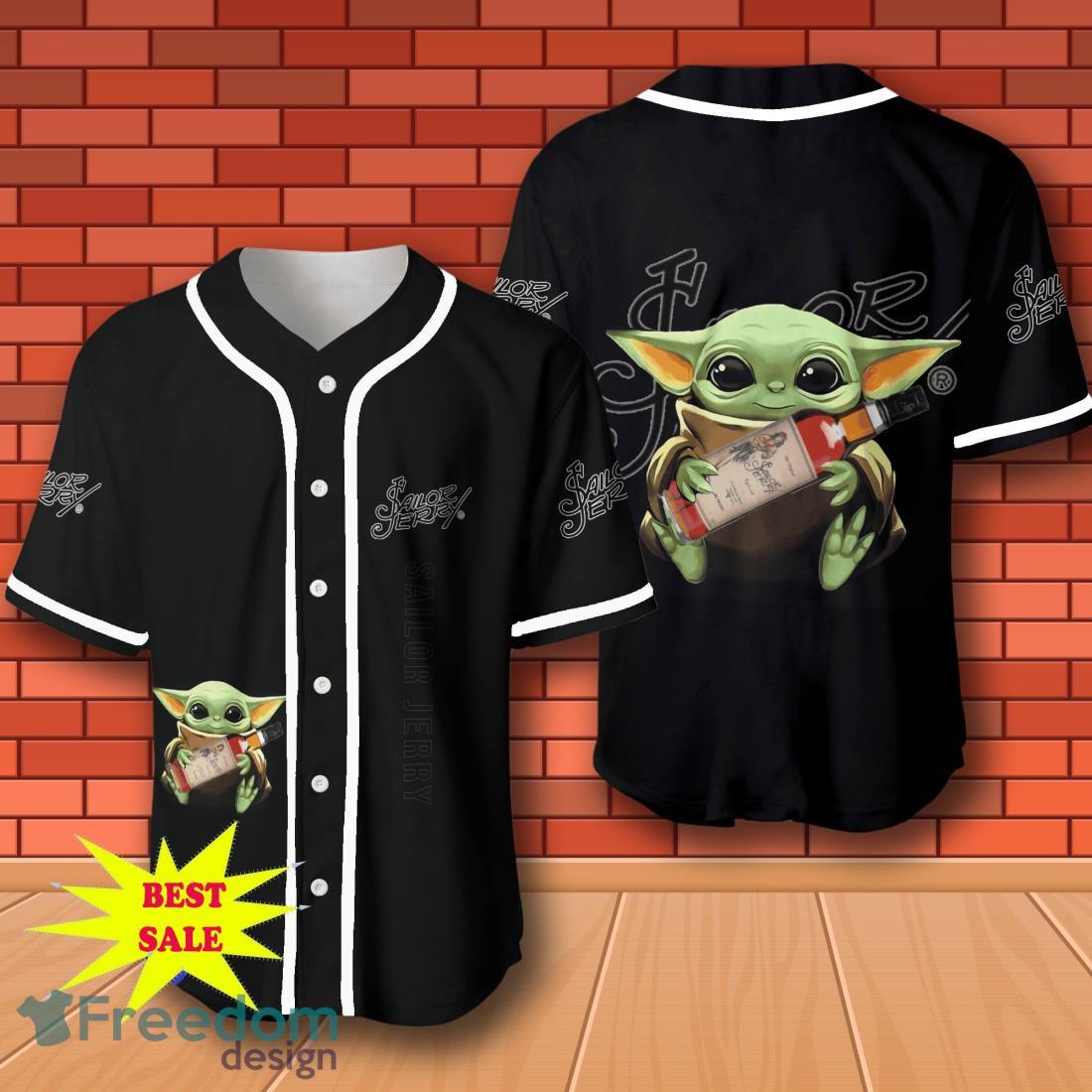 Sailor Jerry Baby Yoda Baseball Jersey for All Genders image Sailor Jerry Baby Yoda Baseball Jersey for All Genders Product Photo 1