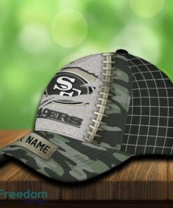 San Francisco 49ers 3D Hat And Cap Beach Design Camo Green For Fans Gift Custom Name - San Francisco 49ers 3D Hat And Cap Camo_3