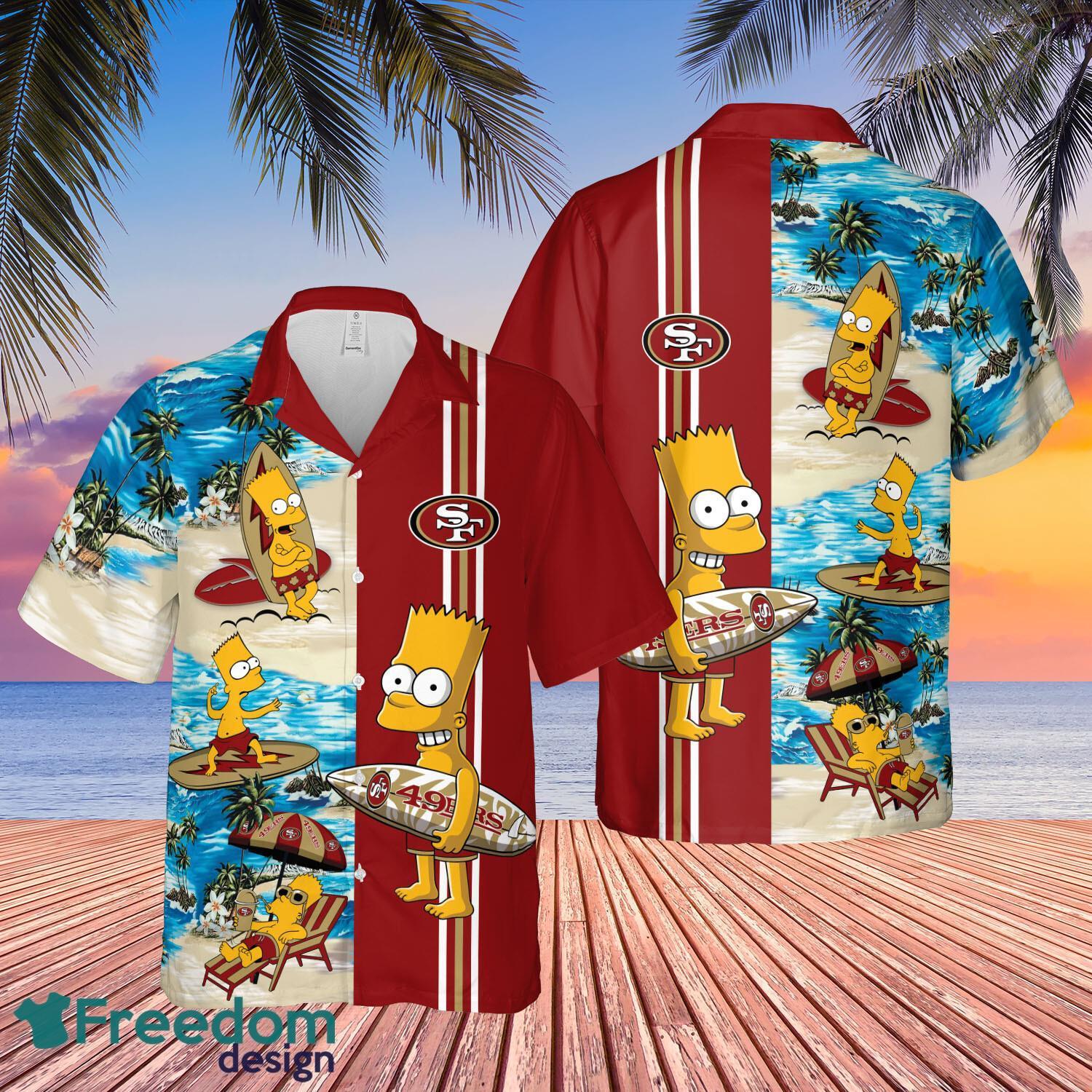 San Francisco 49ers Bart Simpson Hawaiian Shirt Funny For Men Women Fans image San Francisco 49ers Bart Simpson Hawaiian Shirt Funny For Men Women Fans - San Francisco 49ers Bart Simpson Hawaiian Shirt Funny For Men Women Fans