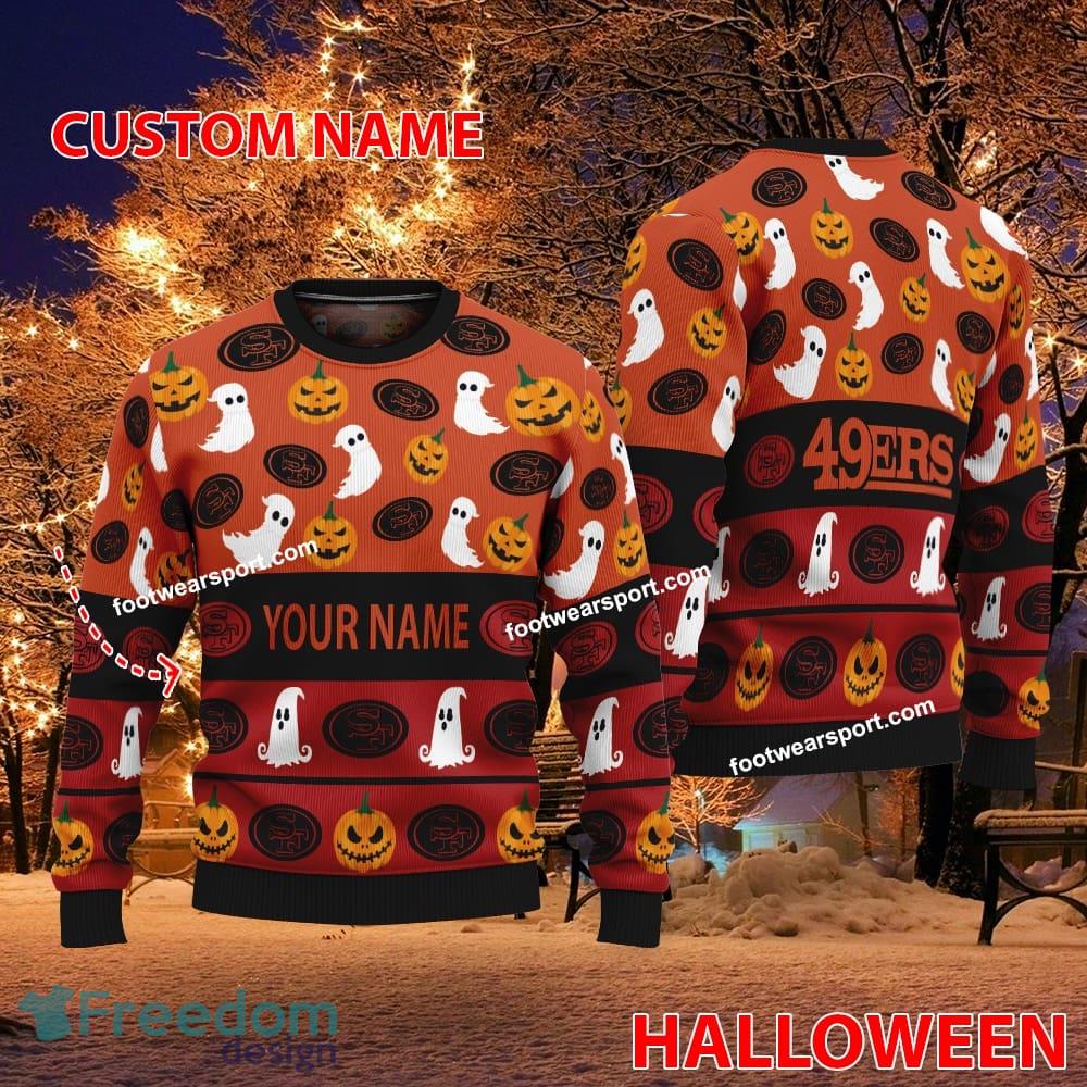 San Francisco 49ers Personalized Halloween Ugly Christmas Sweater Gift For Men And Women image San Francisco 49ers Personalized Halloween Ugly Christmas Sweater Gift For Men And Women - San Francisco 49ers Personalized Halloween Ugly Christmas Sweater Gift For Men And Women