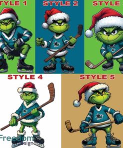 San Jose Sharks Player Grinch Knitted Christmas Sweater Gift Holidays image San Jose Sharks Player Grinch Knitted Christmas Sweater Gift Holidays - San Jose SharksMulti Grinch Ugly Christmas Sweater Gift Adult Photo 3
