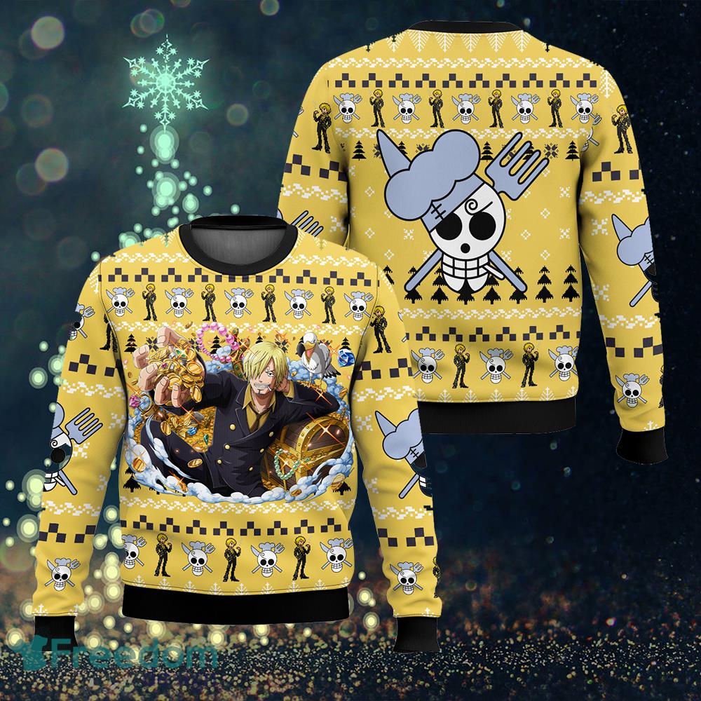 Sanji One Piece Ugly Xmas Sweater Gift Holidays image Sanji One Piece Ugly Xmas Sweater Gift Holidays - Sanji One Piece Ugly Xmas Sweater Gift Holidays