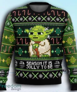 Season It Is Jolly To Be Yoda Ugly Christmas Sweaters 3D Super Hot