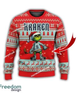 Seattle Kraken Grinch Style Ugly Christmas Sweater Gift For Adult