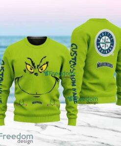 Seattle Mariners MLB Ginch Face Funny Custom Name Ugly Sweater Merry Chistmas Gift For Fans