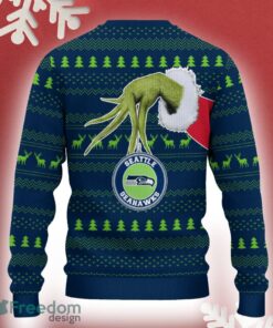 Seattle Seahawks Grinch Driving Funny 3D Ugly Christmas Sweater For Men Women - Seattle Seahawks Christmas Sweater Grinch Driving Photo 3