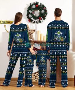 Seattle Seahawks Pajamas Sport Team Pajama Set Christmas Gift For Family Custom Name Unique Gift Product Photo 2