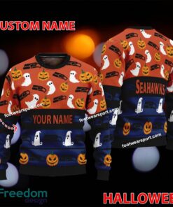 Seattle Seahawks Personalized Logo Pattern Ugly Christmas Sweater For Fans