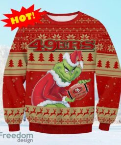 SF 49ers Grinch Ugly Christmas Sweater Gift For Men And Women