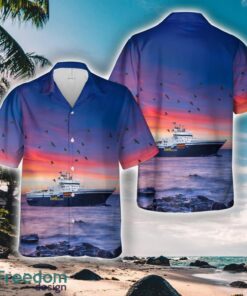 Shearwater GeoServices Geo Caribbean Seismic Vessels Hawaiian Shirt Men Women Beach Shirt