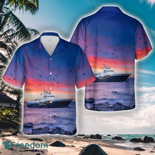 Shearwater GeoServices Geo Caribbean Seismic Vessels Hawaiian Shirt Men Women Beach Shirt Product Photo 1