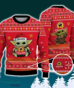 Shoprite Baby Yoda Santa Hat Funny Brands Logo 3D Sweater For Men Women Fans Gift Christmas