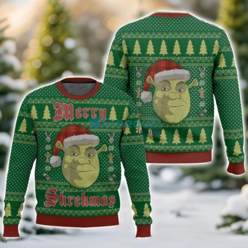 Shrek Merry Shrekmas Green Unisex Ugly Christmas Sweater Christmas Gift - Shrek Merry Shrekmas Ugly Sweater Style Christmas-8