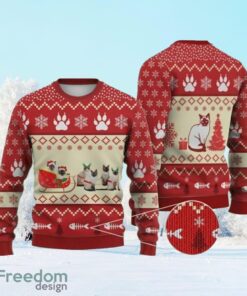 Siamese Cat Reindeer Ugly Christmas Sweater Gift For Men And Women