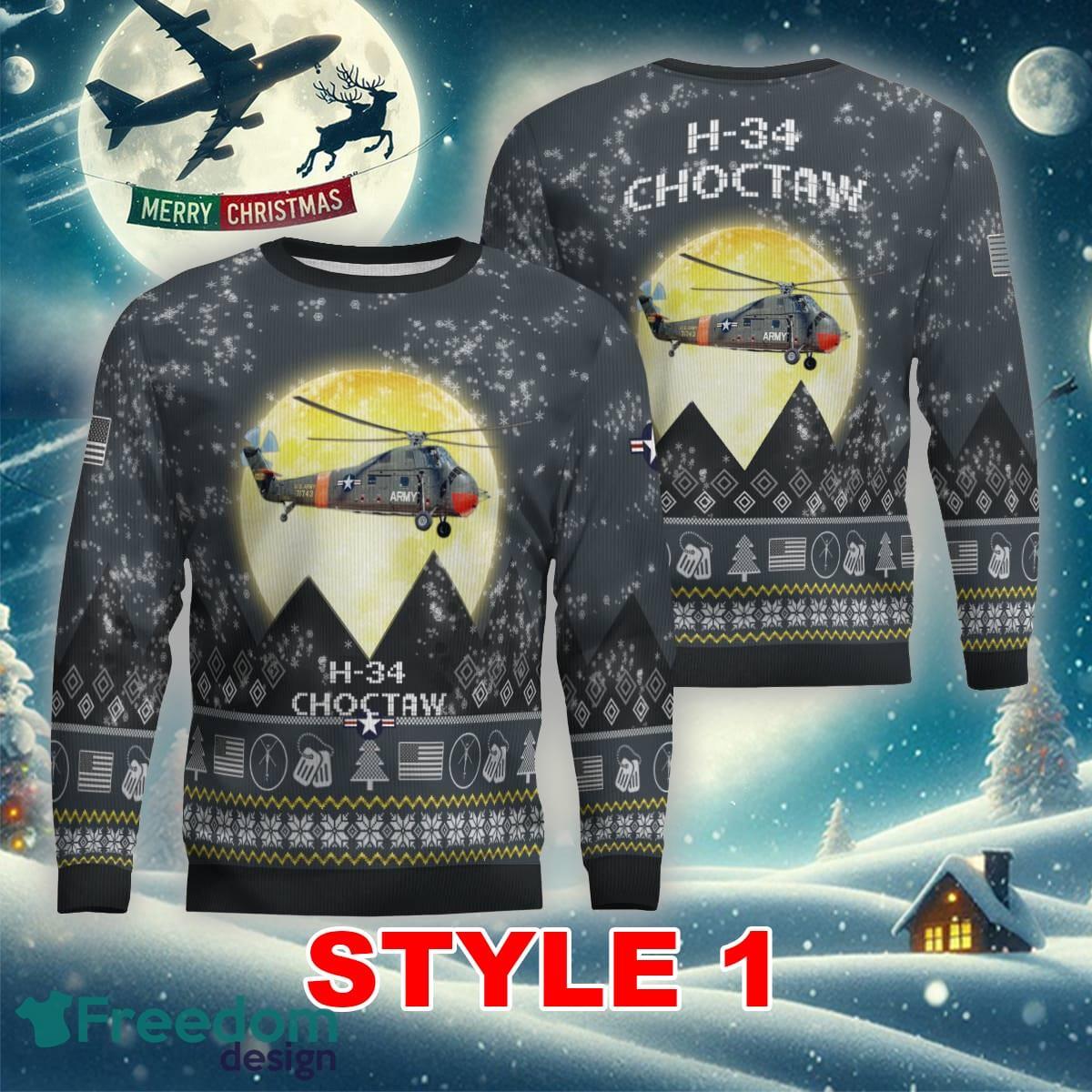 Sikorsky H 34 Choctaw S 58 UH 34 UH34 S58 Aircraft Moonlight Multi Color Ugly Christmas Sweater Gift For Men And Women image Sikorsky H-34 Choctaw S-58 UH-34 UH34 S58 Aircraft Moonlight Multi Color Ugly Christmas Sweater Gift For Men And Women - Sikorsky H-34 Choctaw S-58 UH-34 UH34 S58 Aircraft Moonlight Ugly Christmas Sweater_1