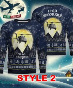 Sikorsky H-60 H60 Aircraft Moonlight Multi Color Ugly Christmas Sweater Gift For Men And Women - Sikorsky H-60 H60 Aircraft Moonlight Ugly Christmas Sweater_11