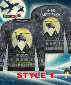 Sikorsky H-60 H60 Aircraft Moonlight Multi Color Ugly Christmas Sweater Gift For Men And Women Sikorsky H-60 H60 Aircraft Moonlight Multi Color Ugly Christmas Sweater Gift For Men And Women