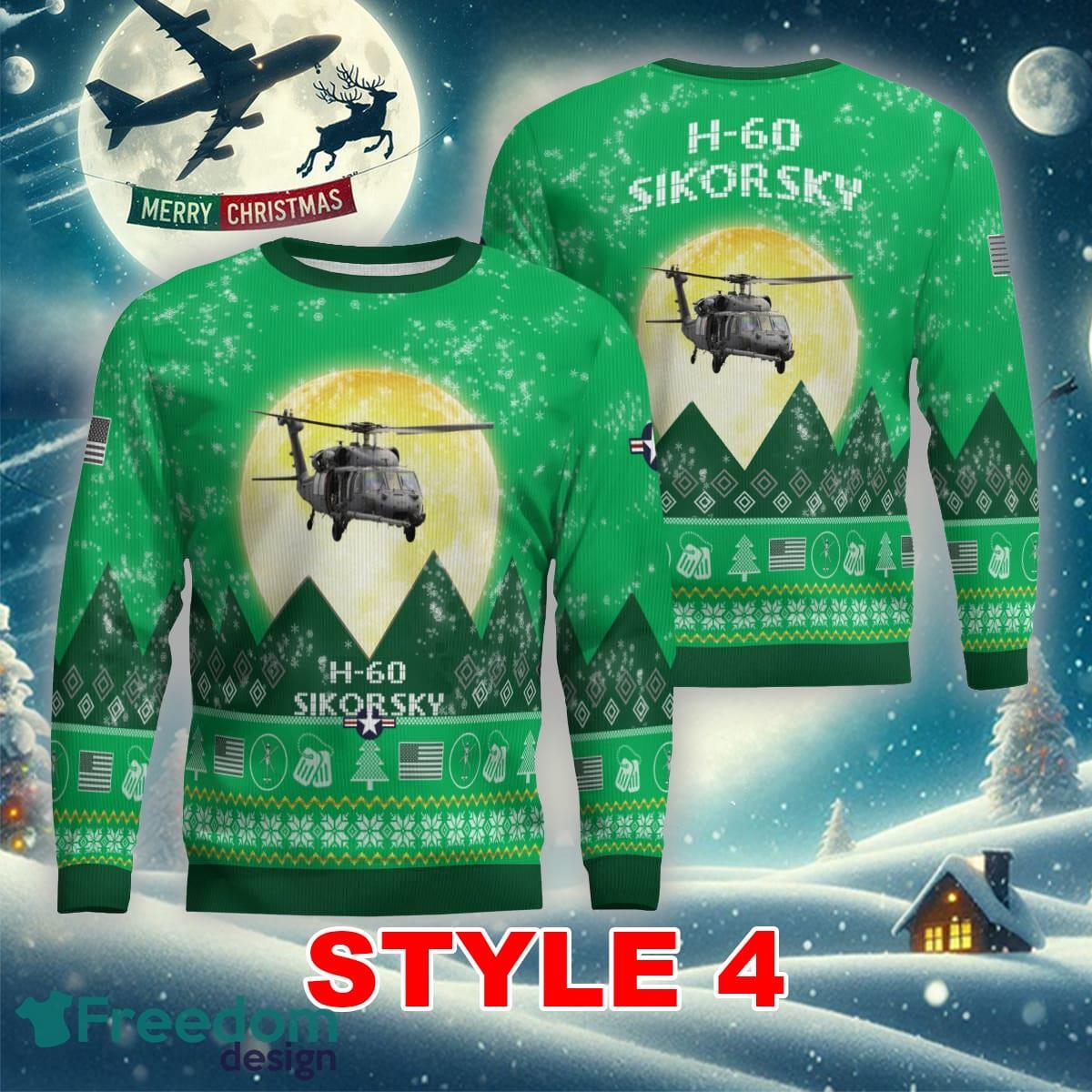 Sikorsky H 60 H60 Aircraft Moonlight Multi Color Ugly Christmas Sweater Gift For Men And Women image Sikorsky H-60 H60 Aircraft Moonlight Multi Color Ugly Christmas Sweater Gift For Men And Women - Sikorsky H-60 H60 Aircraft Moonlight Ugly Christmas Sweater_26