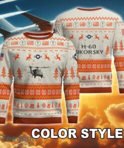 Sikorsky H-60 H60 New Pattern Xmas Aircraft Ugly Sweater For Veteran - Sikorsky H-60 H60 Ugly Christmas Sweater AOP Photo 2