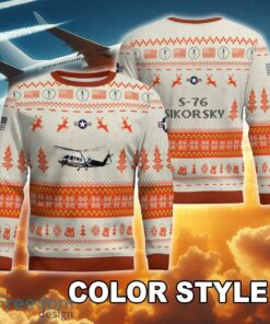 Sikorsky S-76 S76 New Pattern Christmas Aircraft Ugly Sweater AOP Gift For Men And Women - Sikorsky S-76 S76 Ugly Christmas Sweater AOP Photo 2