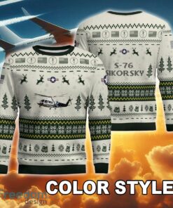 Sikorsky S-76 S76 New Pattern Christmas Aircraft Ugly Sweater AOP Gift For Men And Women Sikorsky S-76 S76 New Pattern Christmas Aircraft Ugly Sweater AOP Gift For Men And Women