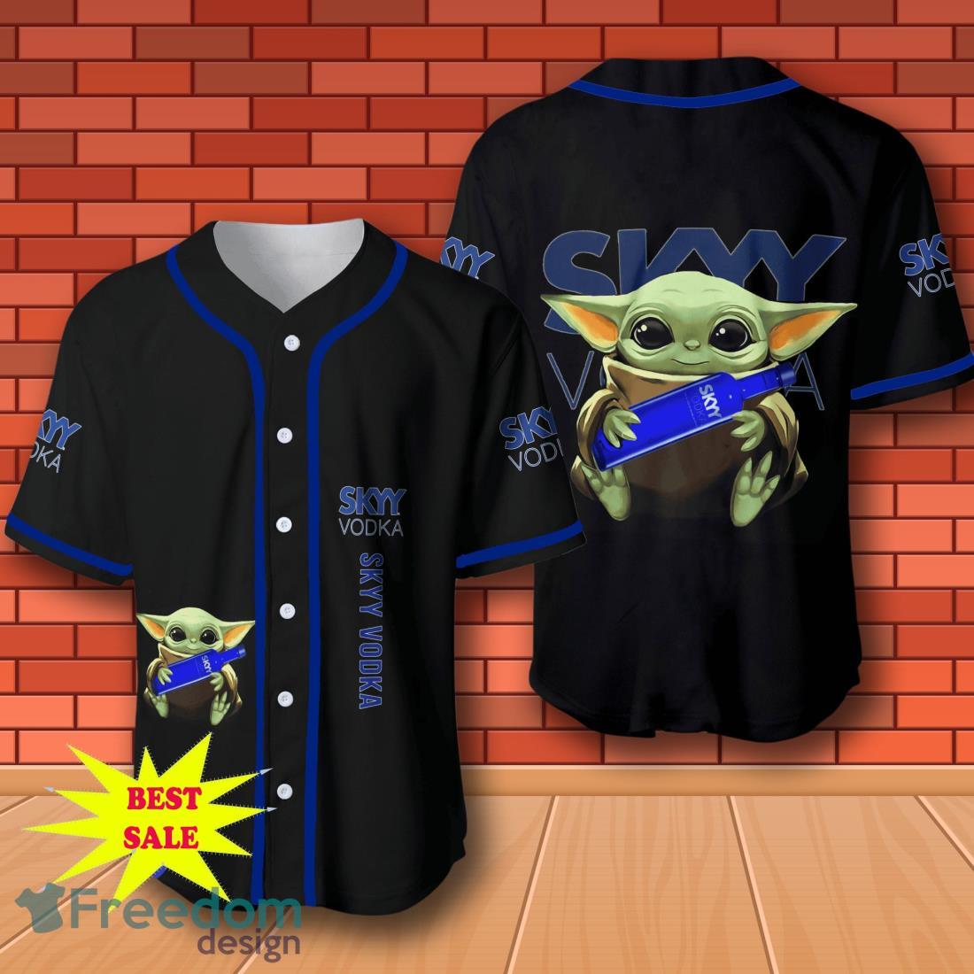 SKYY Vodka Baby Yoda Baseball Jersey for All Genders image SKYY Vodka Baby Yoda Baseball Jersey for All Genders Product Photo 1