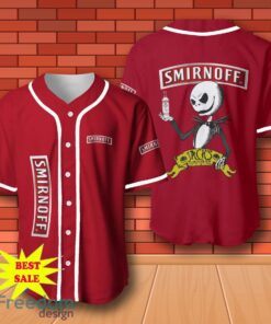 Smirnoff Vodka Halloween Jack Skellington Nightmare Baseball Jersey for All Genders